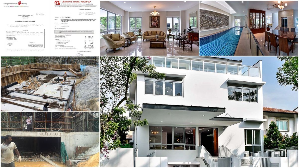 House rebuild with basement, lift & swimming pool